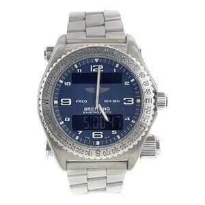 Breitling Emergency Titanium Blue Dial 43mm Quartz Movement Mens E56121.1